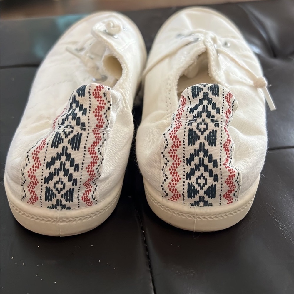 White Slip Ons